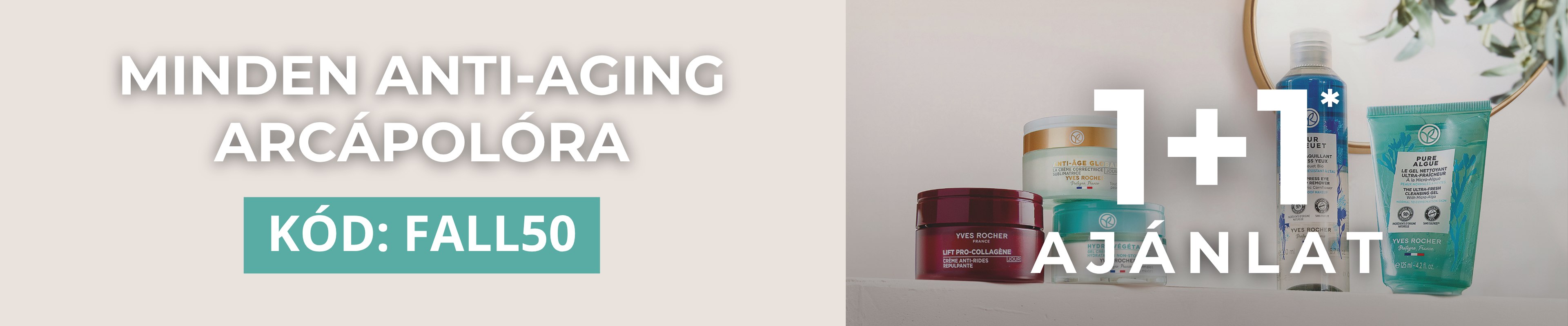 50% kedvezmény 2 db Anti-Aging arcápolási termékre